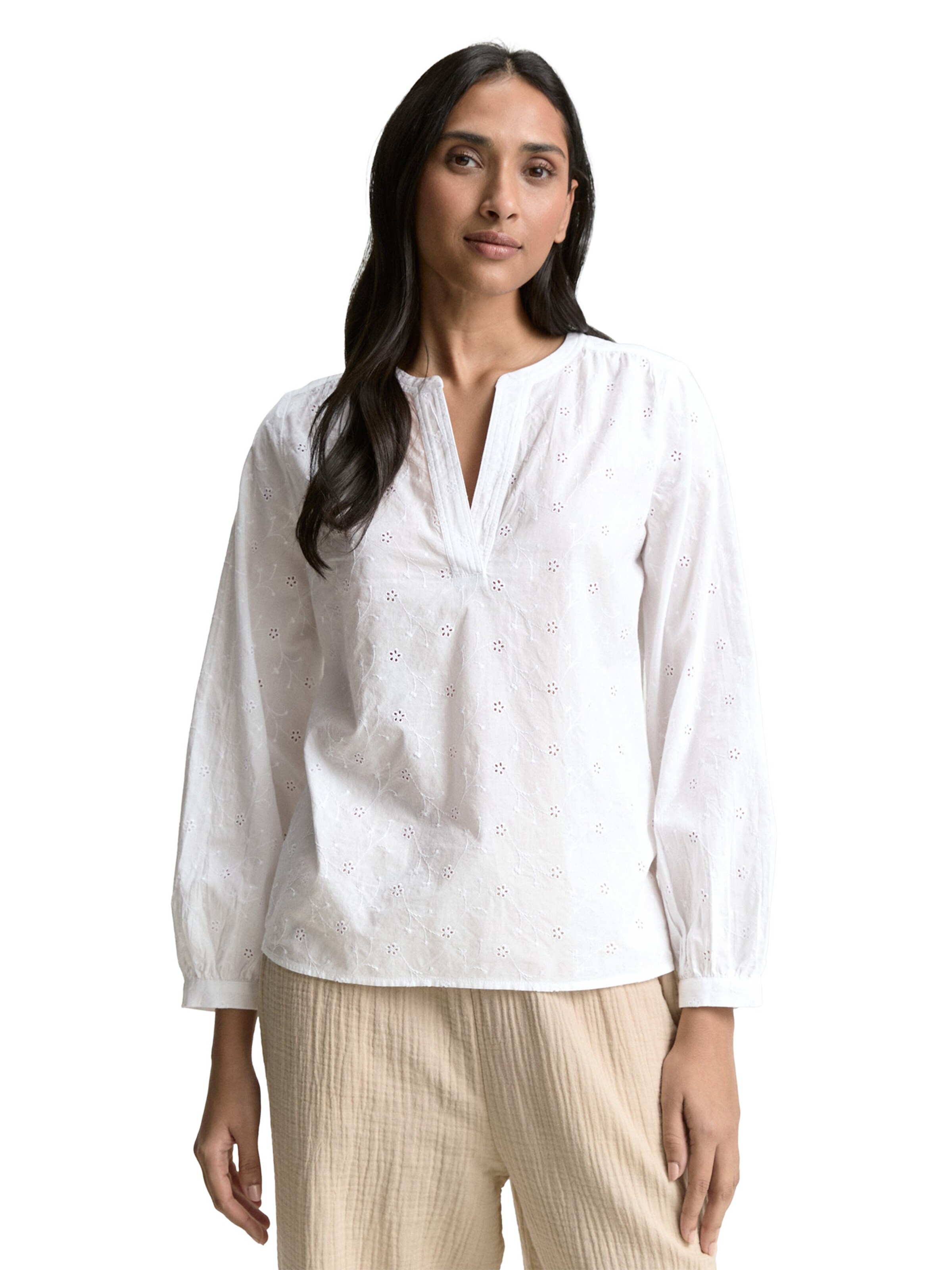 TOM TAILOR Blouse in Wit: voorkant