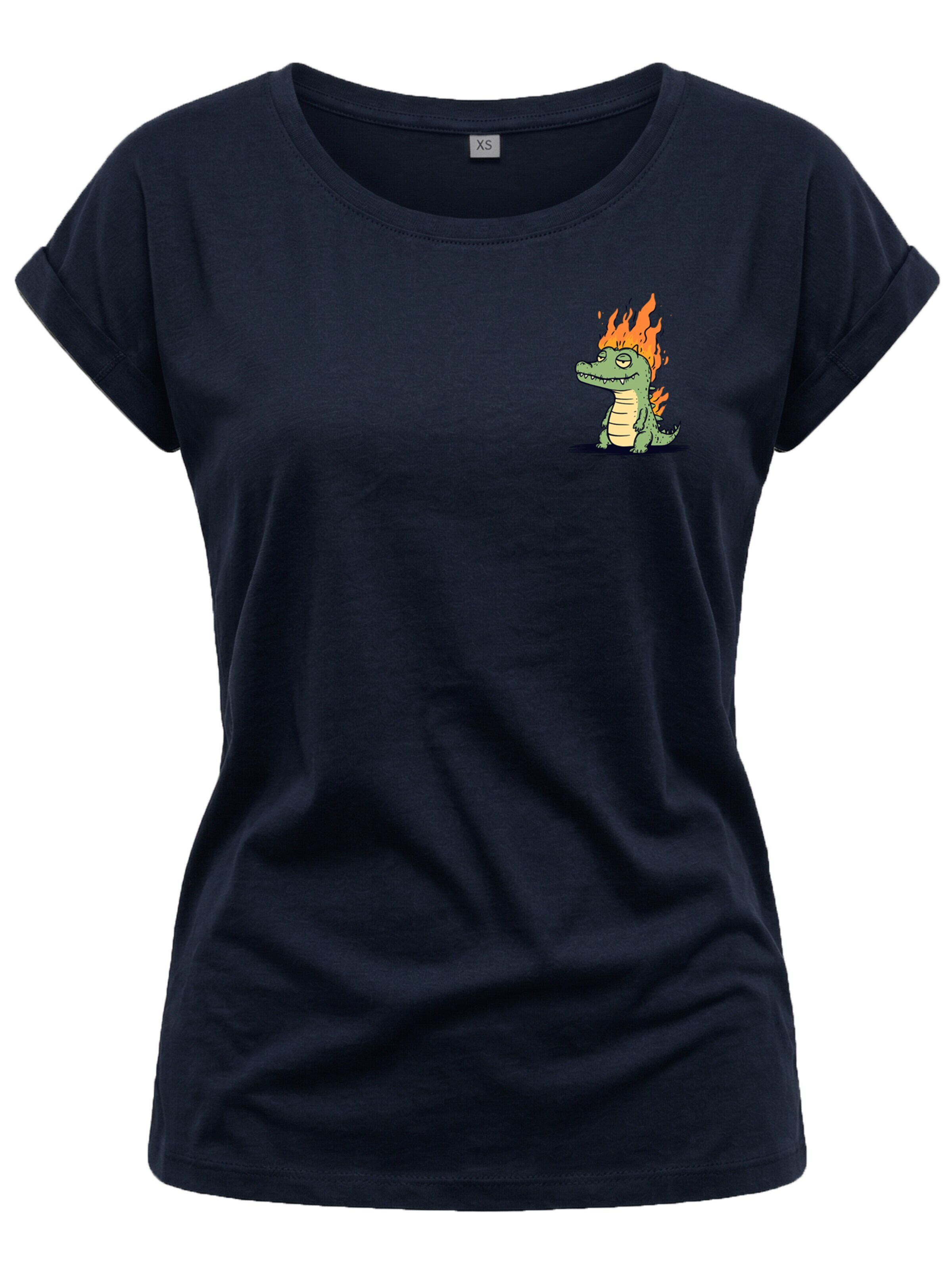 MAKAYA Shirt 'Krokodil' in Blue: front