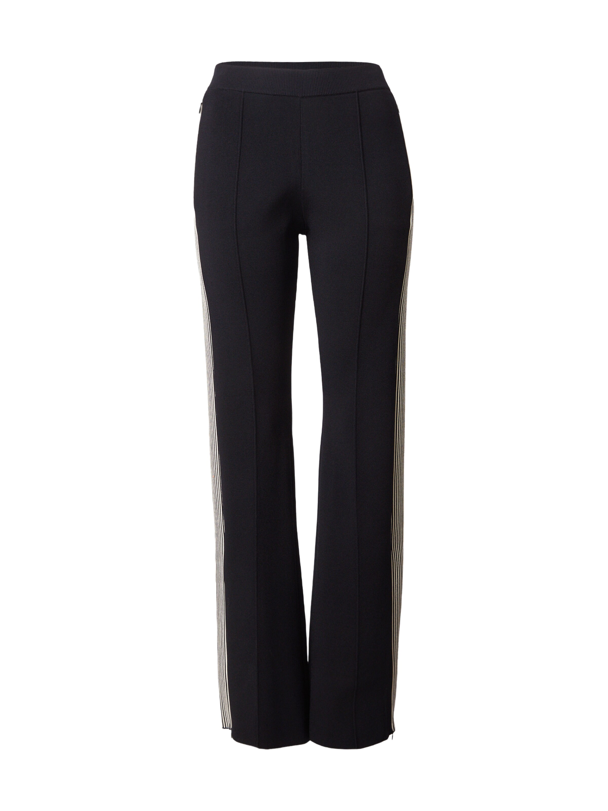 PINKO Regular Trousers with creases 'ESSEN' in Black: front