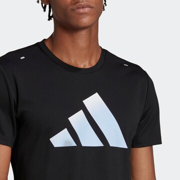 ADIDAS PERFORMANCE Funkční tričko 'Run Icons' – černá