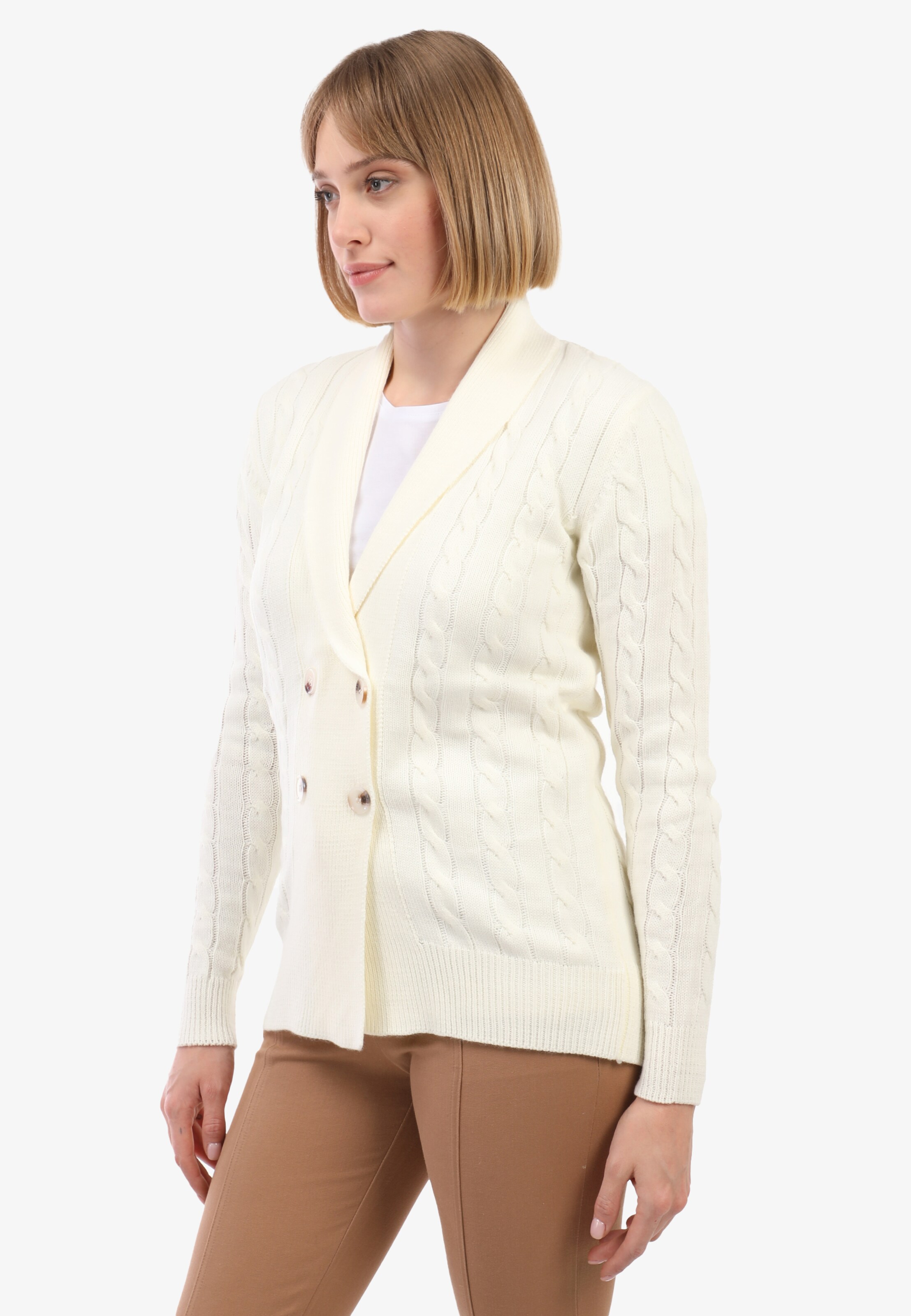 Felix Hardy Knit cardigan in White