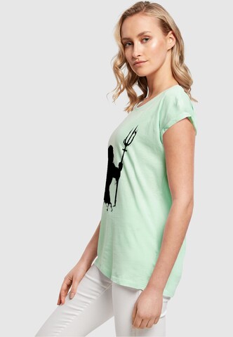 ABSOLUTE CULT T-Shirt 'Aquaman - Mono Silhouette' in Grün