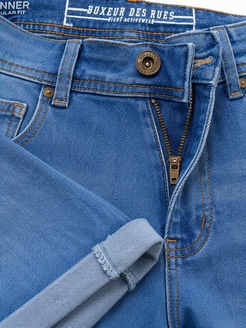 Boxeur des Rues Regular Jeans 'Herren Jeansshorts Boxeur des Rues Kenner, Regular Fit, Mittelblau, Klassischer Look' in Blauw