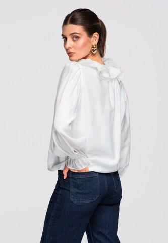 Ombre Blouse in White