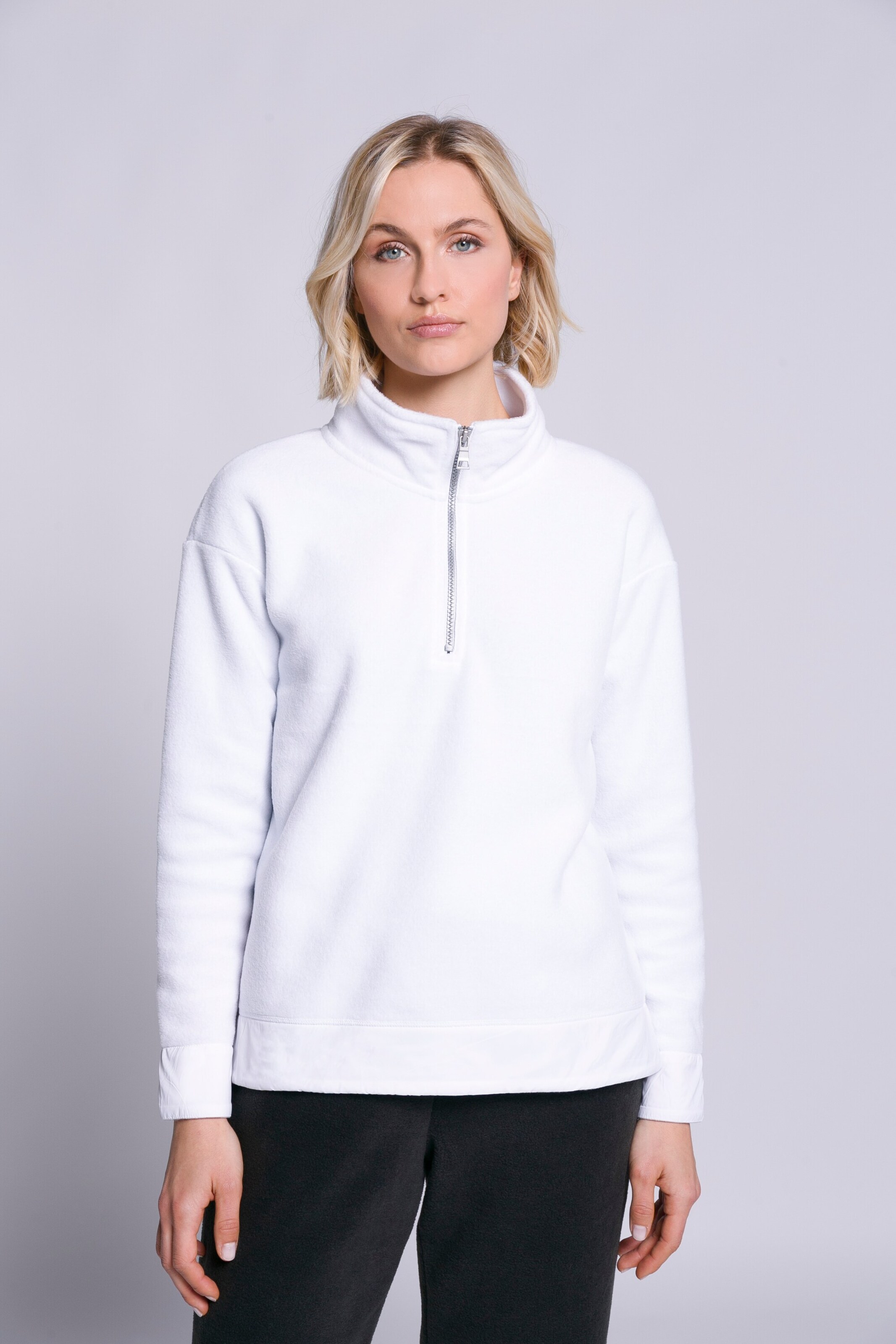 Frauen Große Größen Gina Laura Fleecejacke in Weiß - EM00773 Frauen Große Größen Gina Laura Fleecejacke in Weiß - EM00773