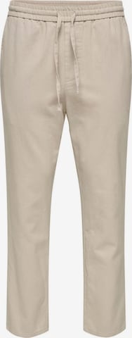 Effilé Pantalon '22024966' Only & Sons en beige : devant