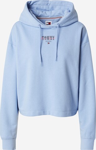 Tommy Jeans Mikina 'Essential' - Modrá: predná strana