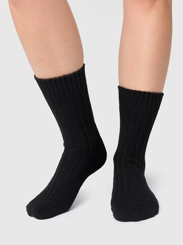 Chaussettes 'Weich & Warm' Nur Die en noir