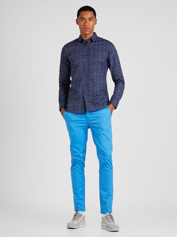 HUGO Red - Ajuste estrecho Camisa 'Elisha02' en azul