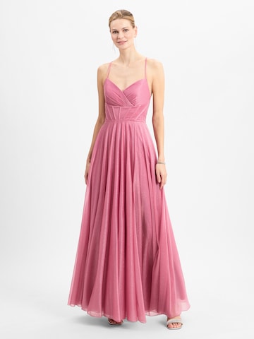 Marie Lund Abendkleid in Pink: Vorderseite
