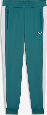 PUMA Tapered Sporthose 'Ess T7' in Grün: Vorderseite
