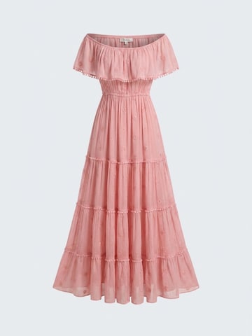 Miss June Dress 'Robe Longue Kate' in Pink: front