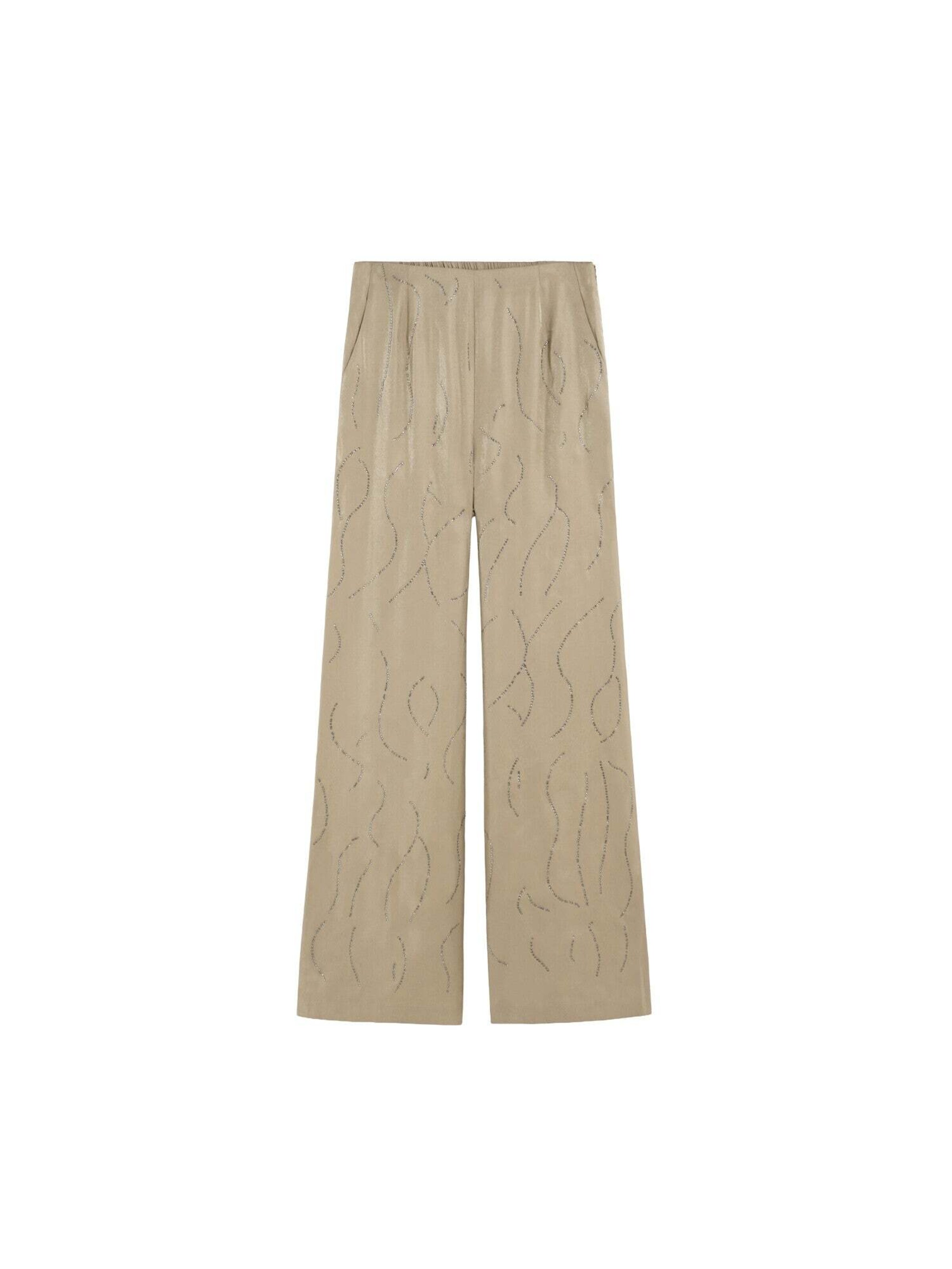 Scalpers Wide Leg Bukser i brun: forside