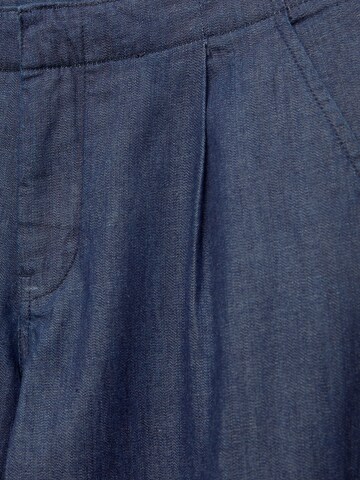 Wide leg Pantaloni cu cute de la Pull&Bear pe albastru