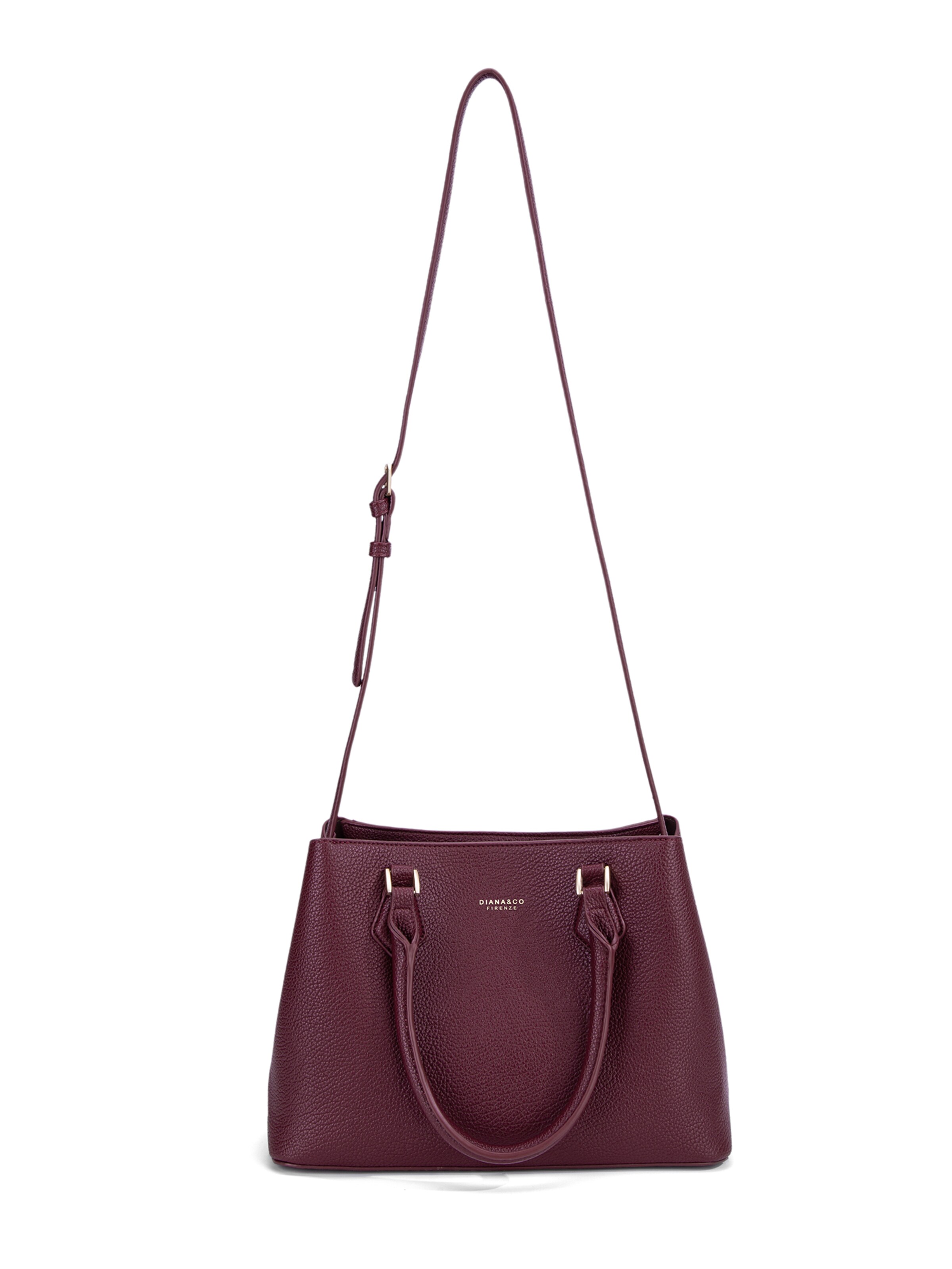 Borsa a mano 'Borsa a Mano Donna Vegan Leather con Tracolla Rimovibile - Diana&Co' di Diana&Co. in rosso