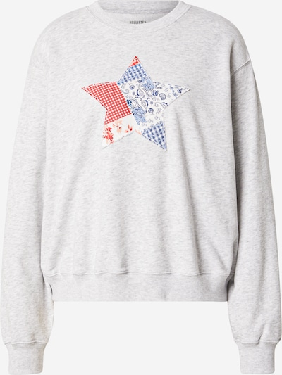 HOLLISTER Collegepaita värissä katkero / vaaleanharmaa / punainen / valkoinen, Tuotenäkymä