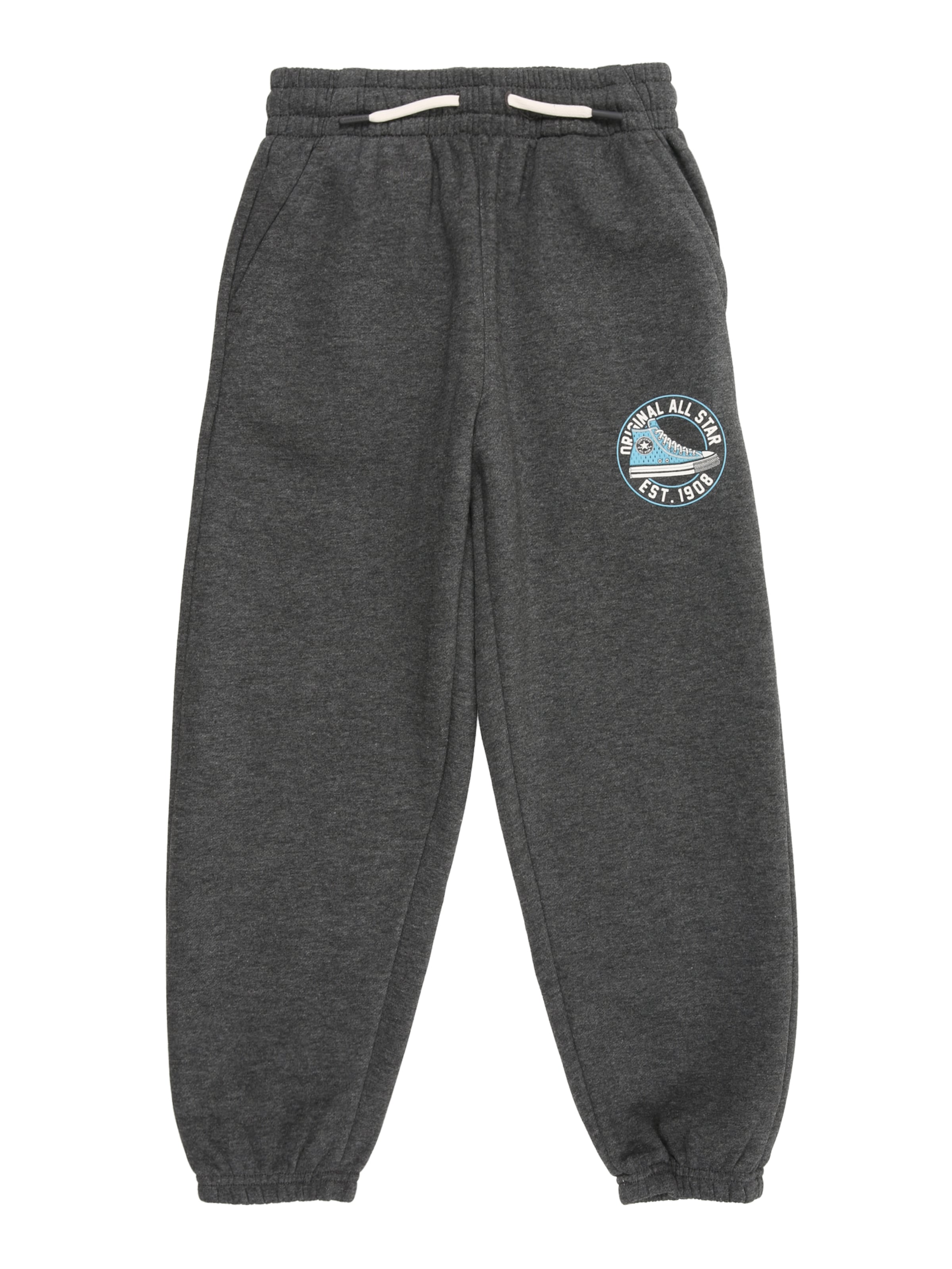 CONVERSE Zwężany krój Spodnie 'HERITAGE' w kolorze szary: przód