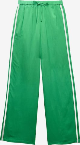 Wide Leg Pantalon Marks & Spencer en vert : devant