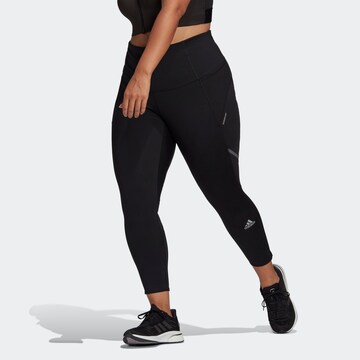 Skinny Pantaloni sport 'How We Do' de la ADIDAS PERFORMANCE pe negru: față