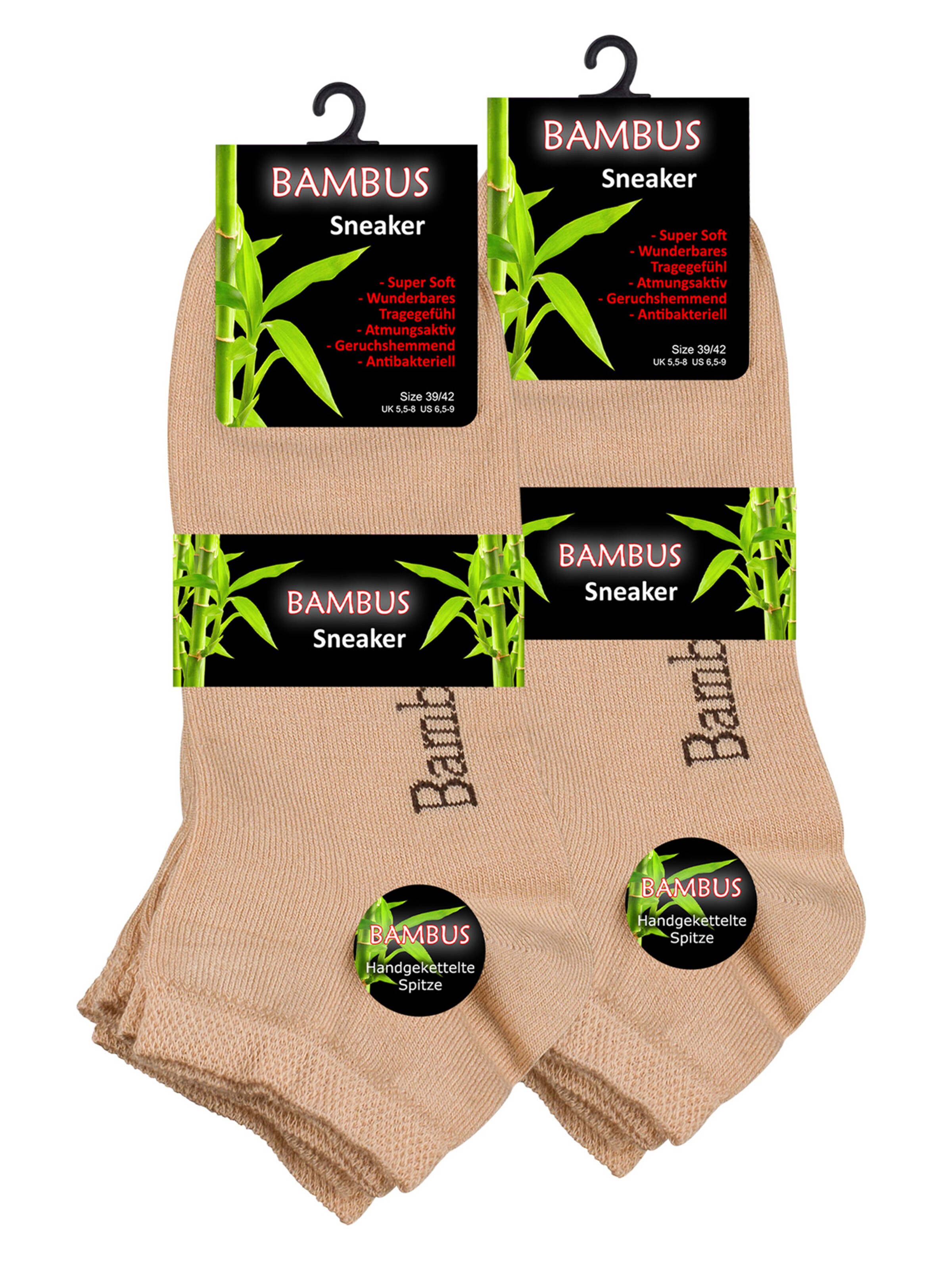 Vincent Creation - Meias 'Bambus' em bege