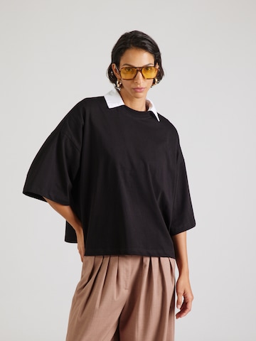 minimum - Camiseta talla grande 'Mira' en negro: frente
