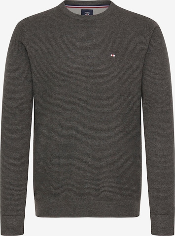 FQ1924 Strickpullover ' FQGRANBY ' in Grau: Vorderseite