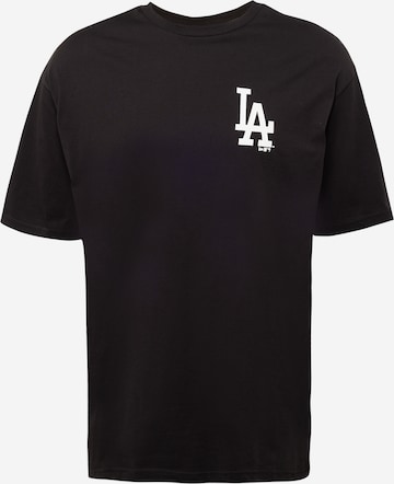 melns NEW ERA T-Krekls 'MLB Los Angeles Dodgers': no priekšpuses