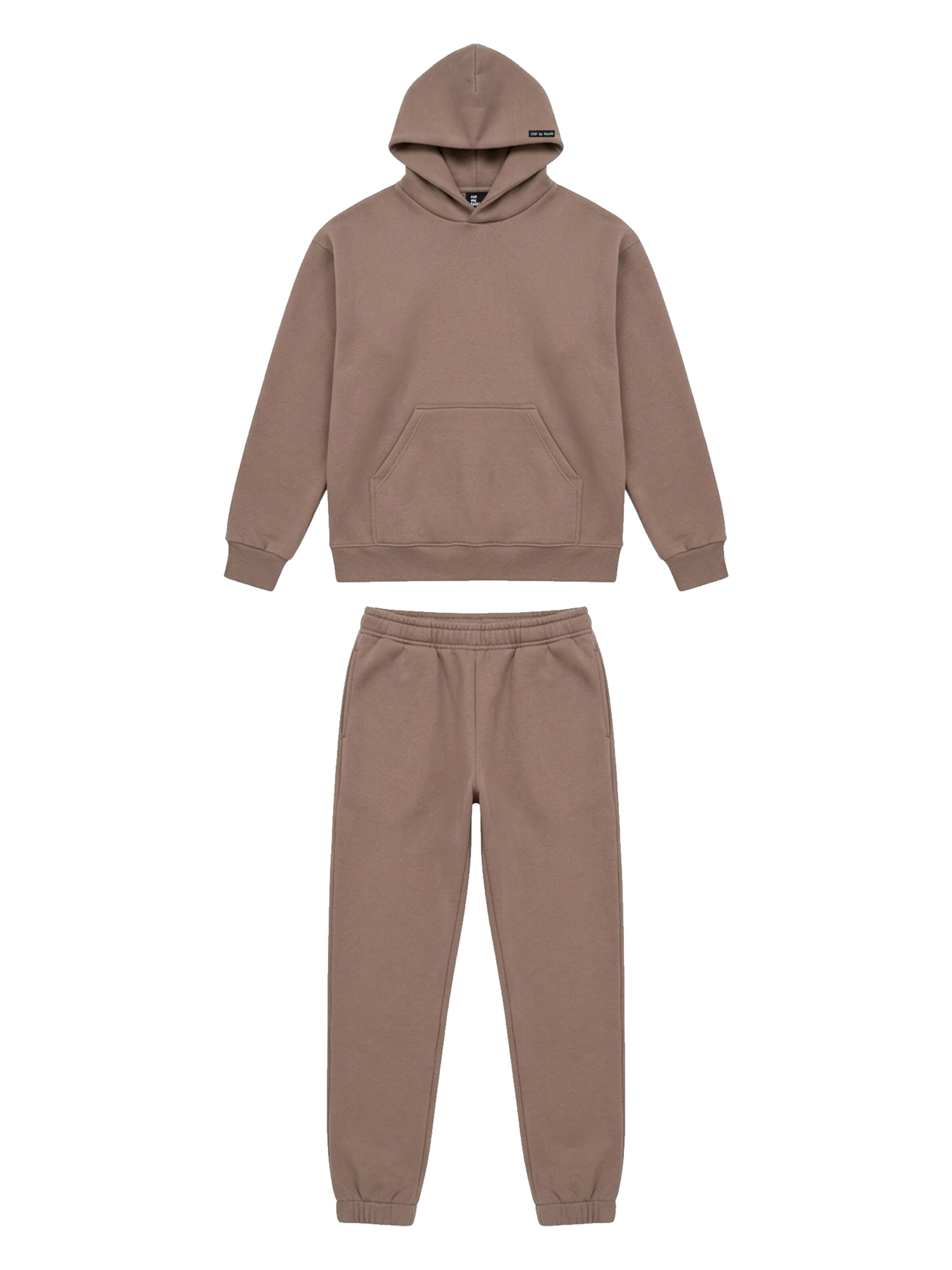 cut my fashion Trainingsanzug 'Treningai vyrams "CMF by Kamilė" CMF323'‌‌‌‌‌‌‌‌‌‌ in S in hellbraun, Produktansicht