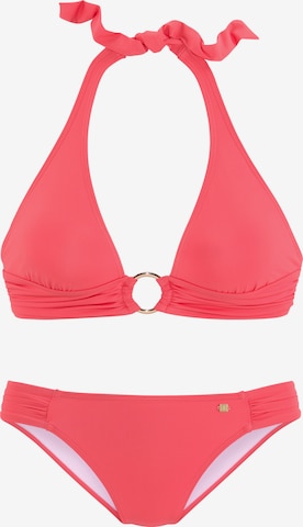 JETTE Triangel Bikini in Roze: voorkant