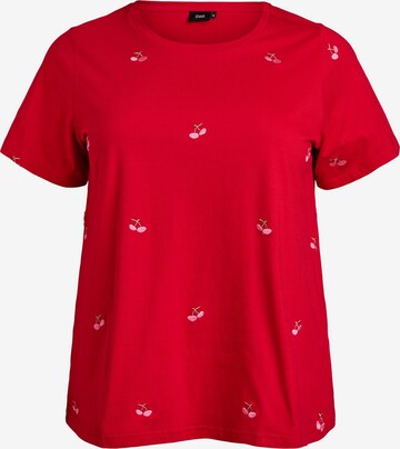 Zizzi Тениска 'VELIN' в червено: отпред