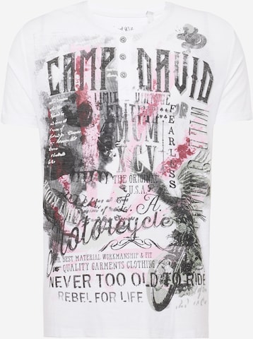 CAMP DAVID Shirt 'Road Rebel' in Wit: voorkant