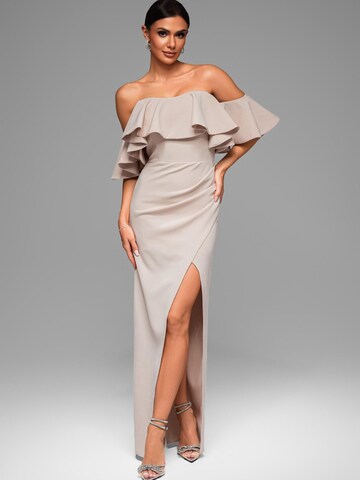 Ombre Evening dress in Beige: front