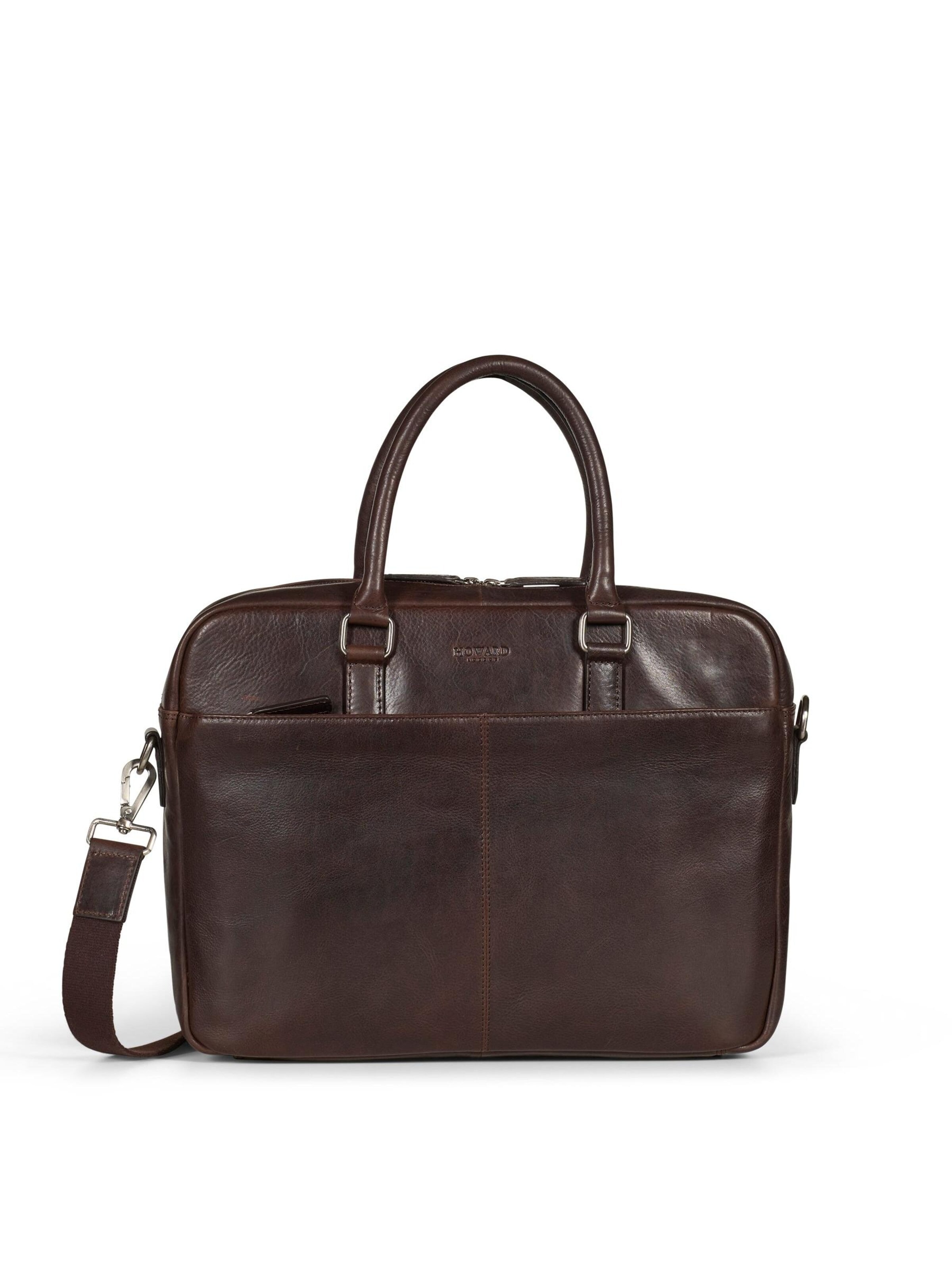Howard London - Bolsa para portátil en marrón: frente