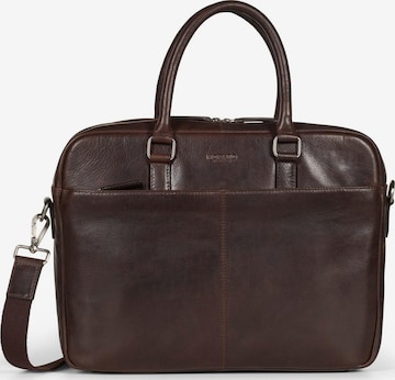 Howard London Laptoptas in Bruin: voorkant