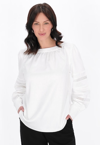 Chemisier 'Elegant' usha BLACK LABEL en blanc : devant