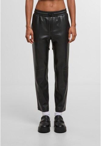 Urban Classics Regular Pants in Black: front