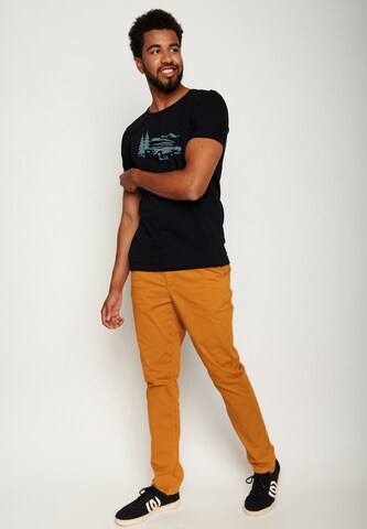 GREENBOMB Shirt 'Nature Getaway' in Zwart