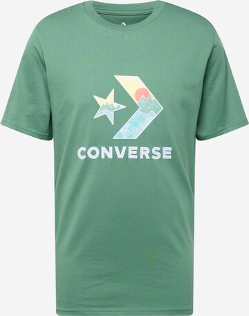 CONVERSE Shirt 'FILL LANDSCAPE' in Groen: voorkant