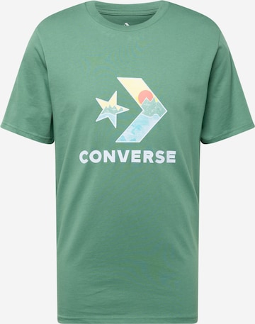 CONVERSE Shirt 'FILL LANDSCAPE' in Groen: voorkant