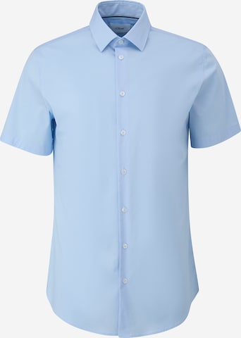 Coupe slim Chemise s.Oliver BLACK LABEL en bleu : devant