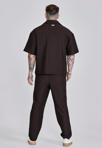 Fit confort Chemise SikSilk en marron