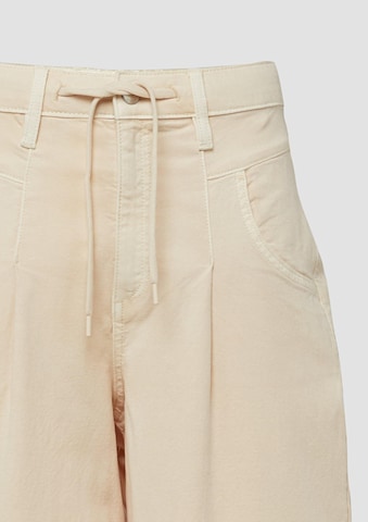 s.Oliver Barrel Plisované nohavice - Béžová
