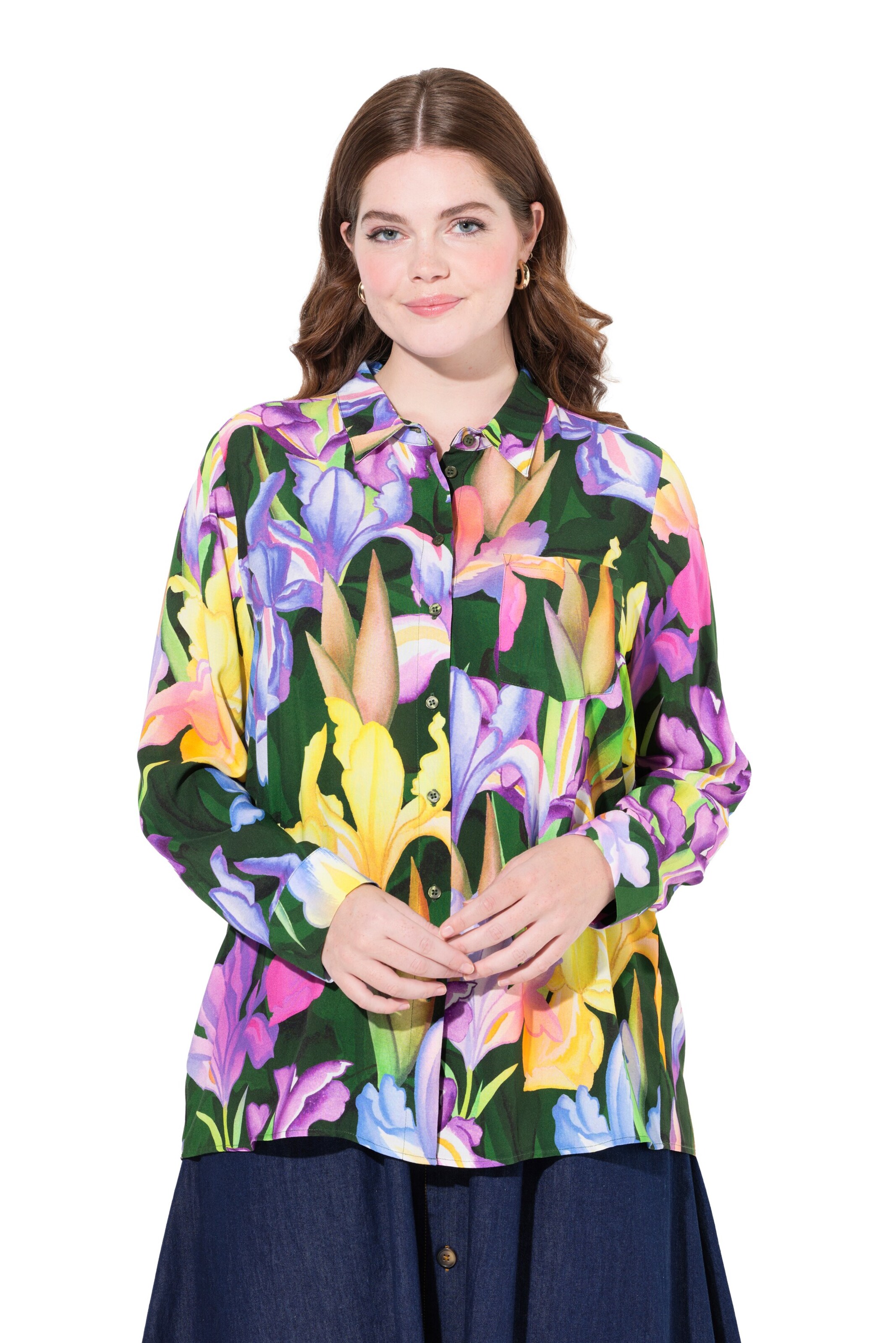 Ulla Popken Bluse in Grün: Vorderseite