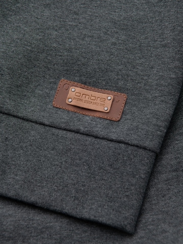 Ombre Sweatvest 'OM-SSZP-0186' in Grijs