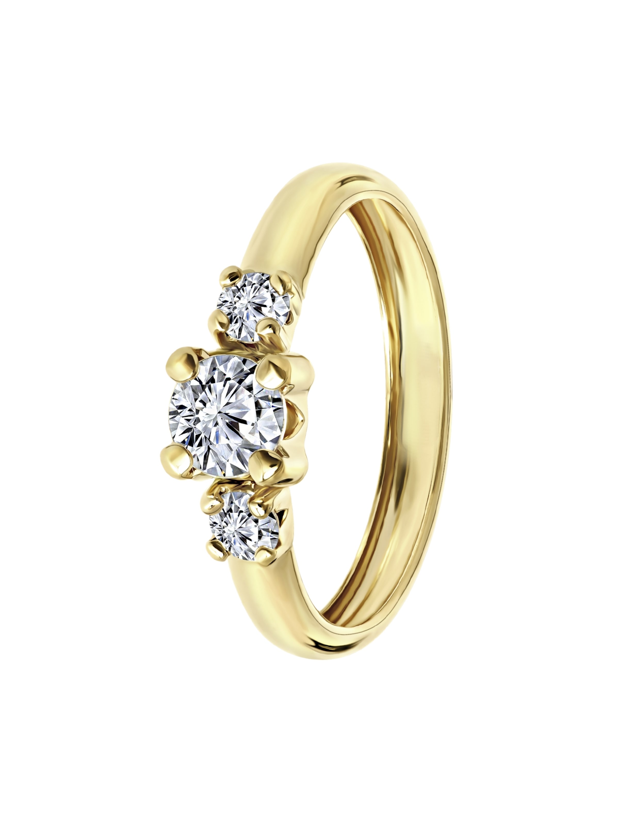 Lucardi Ring in Gold: front