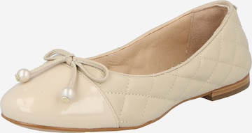Dune LONDON Ballerina 'HAMMERSMITH' i beige: framsida