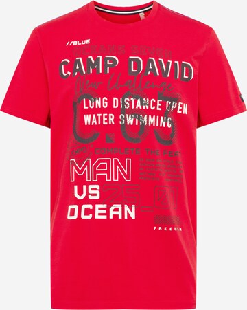 CAMP DAVID Shirt 'Ocean's Seven' in Rood: voorkant