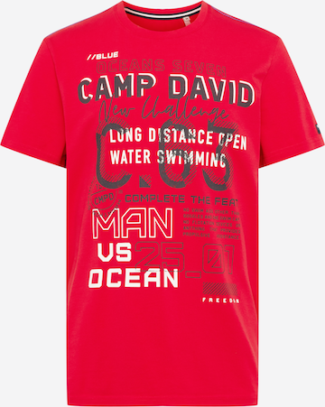 CAMP DAVID - Camiseta 'Ocean's Seven' en rojo: frente
