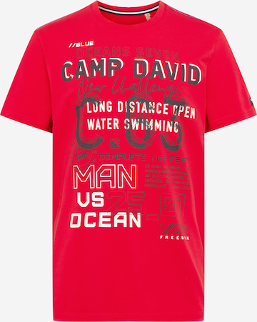 CAMP DAVIDMajica 'Ocean's Seven' - crvena boja: prednji dio