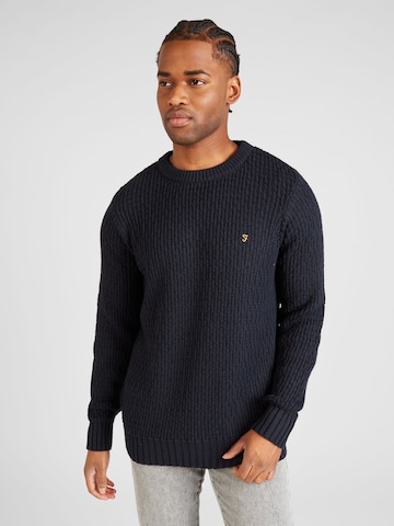 FARAH Pullover 'PANUCCI' i blå: forside